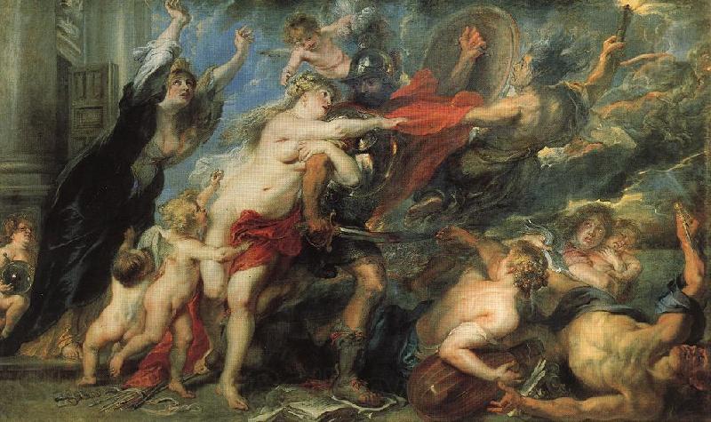 RUBENS, Pieter Pauwel The Consequences of War Norge oil painting art